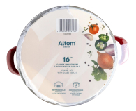 Altom Garnek emaliowany 16 cm 1,4 l pokrywka merlot indukcja - 1611124 - zdjęcie 4